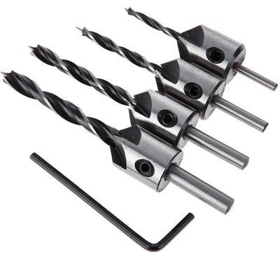 Countersink Depth Adjustable Drill Bit (4PCs)