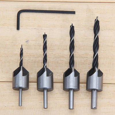 Countersink Depth Adjustable Drill Bit (4PCs)