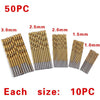 Titanium Coated Drill Bit - 50Pcs/Set